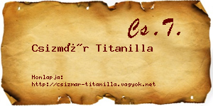 Csizmár Titanilla névjegykártya